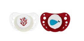 Chicco Physio Forma Air Πιπίλα Σιλικόνης 16-36m Μπορντό-Διάφανη