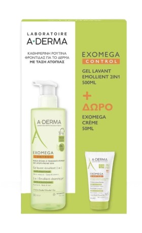 Aderma Exomega Control Gel Lavant 500ml Promo Pack