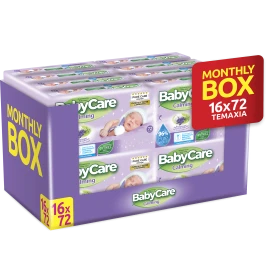 Babycare Μωρομάντηλα Calming 16x72τμχ Monthly Box