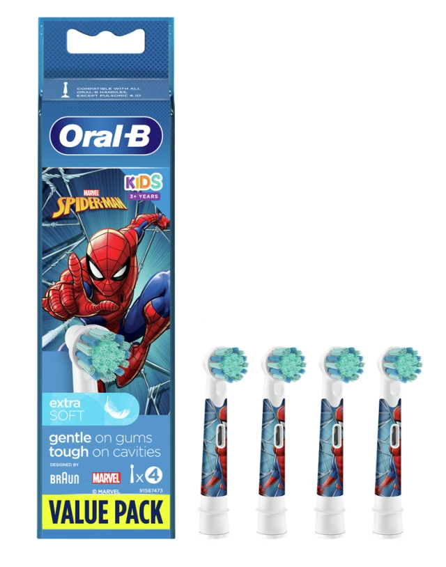 Oral-B Ανταλλακτικές Κεφαλές Spiderman 4τμχ