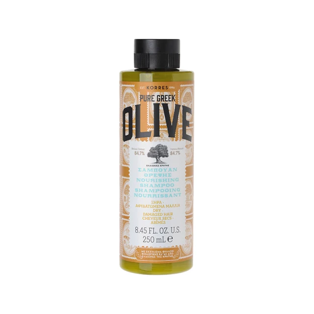 Korres Pure Greek Olive Σαμπουάν Θρέψης για Ξηρά-Αφυδατωμένα Μαλλιά 250ml