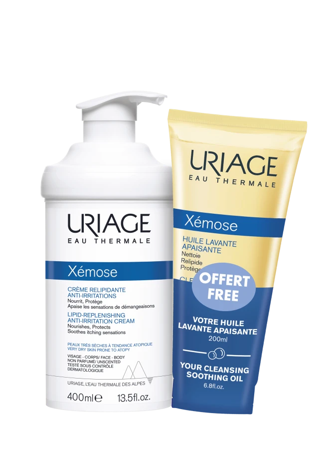Uriage PROMO XEMOSE Creme Relipidante Anti-Irritations 400ml + ΔΩΡΟ Huile Lavante Apaisante 200ml