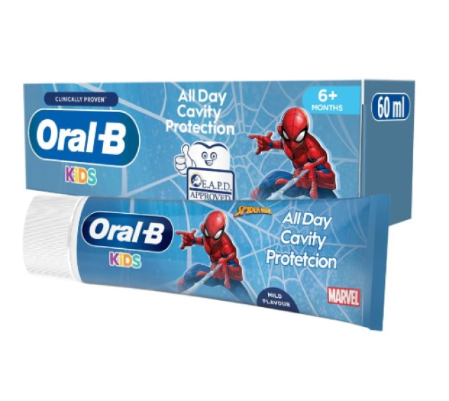 Oral-B Kids Οδοντόκρεμα Παιδική 6+m Spiderman 60ml