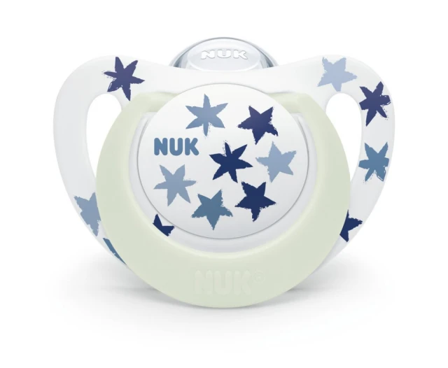 Nuk Πιπίλα Σιλικόνης Star Night Μπλέ 6-18m