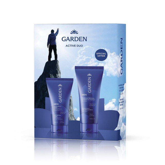 Garden Men Gift Box Active Duo Αντιρυτιδική Κρέμα Προσώπου 50ml & After Shave Balm 100ml