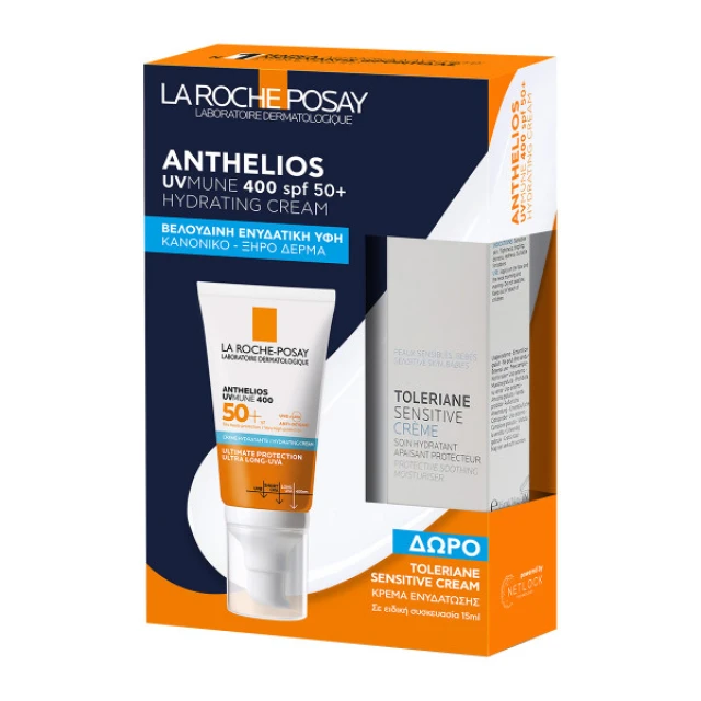 La Roche Posay Anthelios UVMUNE400 Hydrating Cream SPF50+ με Άρωμα & Δώρο Ενυδατική Κρέμα Toleriane Sensitive