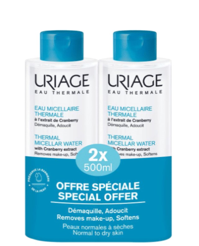 Uriage Eau Thermale Micellar Water Normal Dry Skin 2x500ml