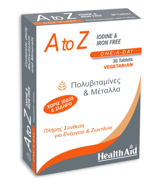 Health Aid A to Z Iodine&Iron Free 30tabs