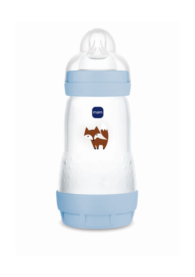 MAM Μπιμπερό Πλαστικό Easy Start Anti-Colic Θηλή Σιλικόνης 2+ 260ml Μπλέ