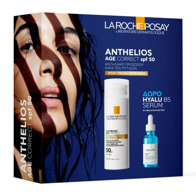 La Roche Posay Αnthelios Age Correct SPF50 Αντηλιακή Κρέμα ενάντια της Φωτογήρανσης & Δώρο Hyalu B5 Serum