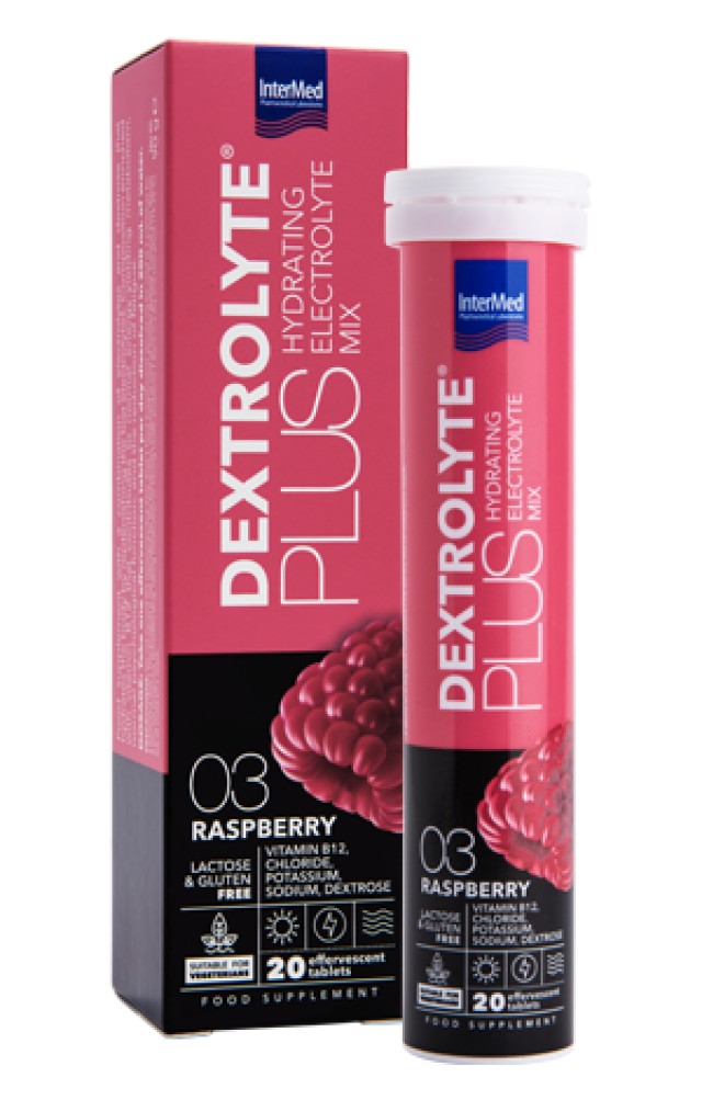 Dextrolyte Plus Ηλεκτρολύτες με Γεύση Raspberry 20 Αναβράζουσες Ταμπλέτες
