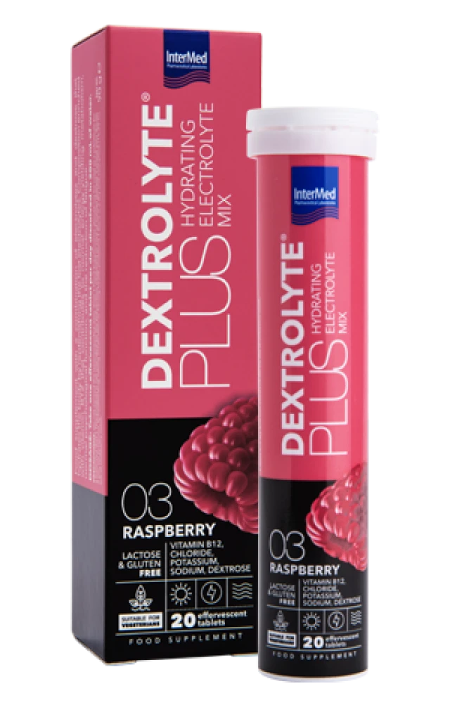Dextrolyte Plus Ηλεκτρολύτες με Γεύση Raspberry 20 Αναβράζουσες Ταμπλέτες
