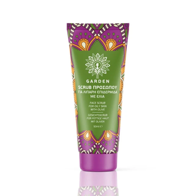 Garden Scrub Προσώπου για Λιπαρή Επιδερμίδα με Ελιά 50ml