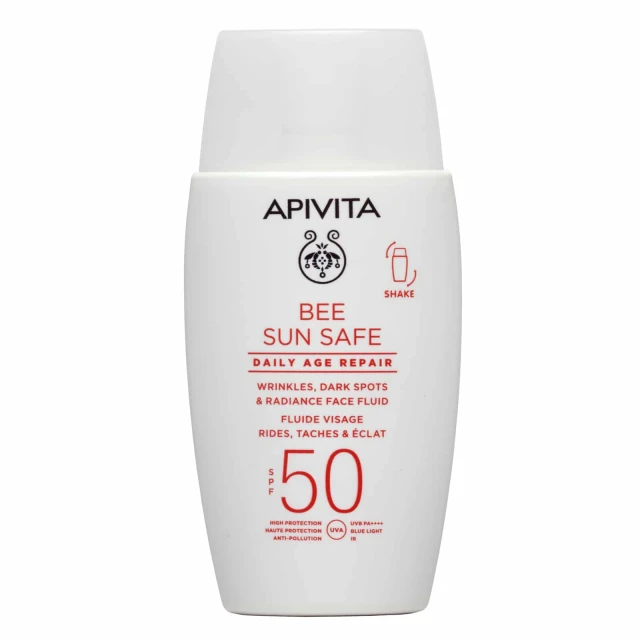 Apivita Bee Sun Safe Daily Age Repair Λεπτόρρευστη Κρέμα Προσώπου Κατά των Πανάδων & Ρυτίδων SPF50 50ml