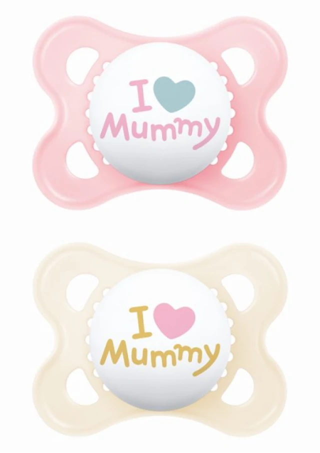 MAM Πιπίλα Original I Love Mummy Σιλικόνης 2-6 Μηνών Ροζ