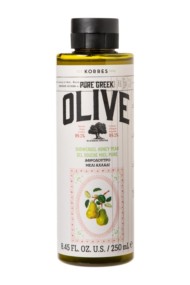 Korres Pure Greek Olive Αφρόλουτρο Μέλι - Αχλάδι 250ml