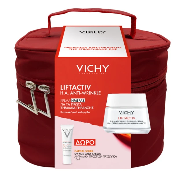 Vichy Liftactiv H.A Αντιρυτιδική-Συσφικτική Κρέμα Προσώπου Ημέρας για Κανονική έως Μεικτή Επιδερμίδα 50ml Promo Pack