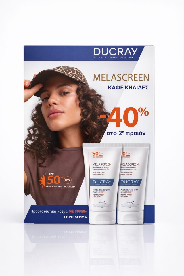 Ducray Melascreen Cream SPF50 Καφέ Κηλίδες Ξηρό Δέρμα Promo Pack 2x50ml -40% στο 2ο Προϊόν