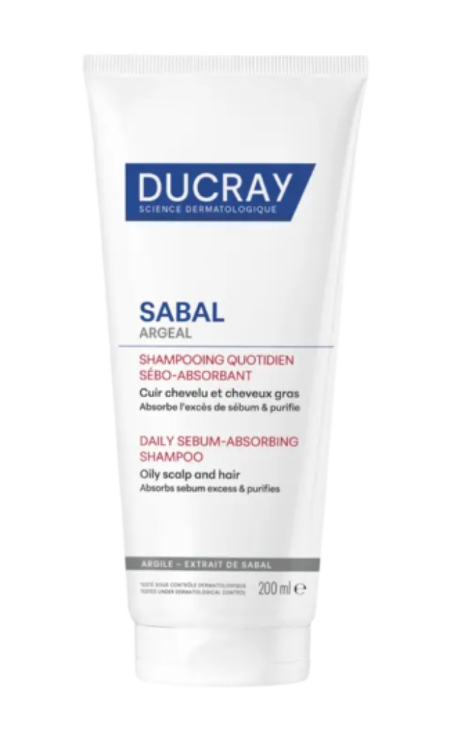Ducray Sabal Argeal Σμηγματο-απορροφητικό Σαμπουάν Καθημερινής Χρήσης 200ml