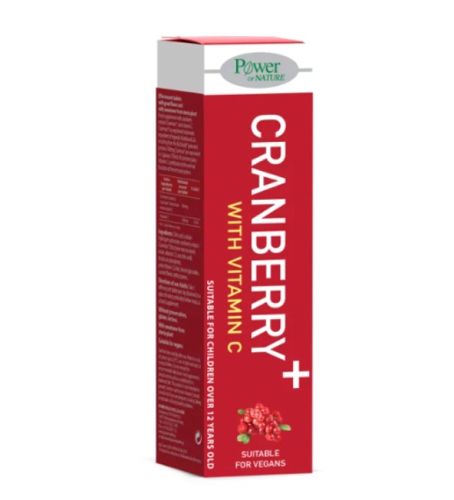 Power Health Cranberry με Βιταμίνη C & Στέβια 20tabs Αναβράζοντα