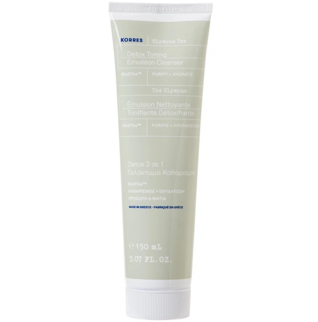 Korres Τσάι του Ολύμπου Detox Toning Emulsion Cleanser 3 in 1 Γαλάκτωμα Καθαρισμού 150ml
