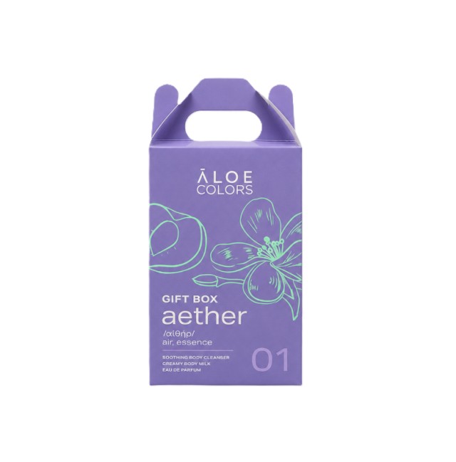 Aloe+ Colors Gift Box 01 Aether Shower Gel 200ml & Body Milk 100ml & Eau De Parfum 10ml