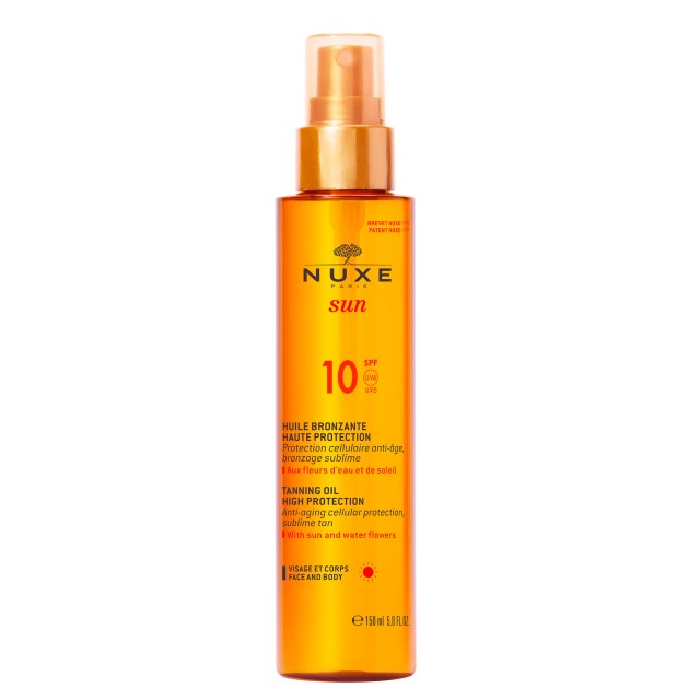 NUXE SUN TANNING OIL ΠΡΟΣΩΠΟ-ΣΩΜΑ SPF10 150ML