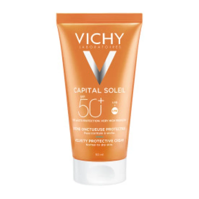 Vichy Capital Soleil Velvet Αντηλιακό Προσώπου για Βελούδινη Επιδερμίδα SPF50+ 50ml