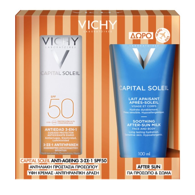 Vichy Capital Soleil Anti-Age Cream SPF50+ 50ml Promo Pack