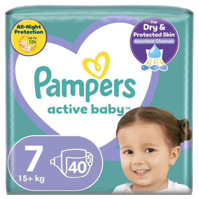 Pampers Active Baby Maxi Pack No7 (15+kg) 40τμχ