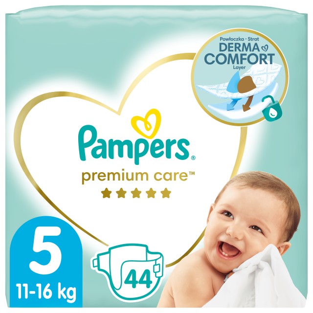 Pampers Premium Care Πάνες No5 (11-16 Kg) 44τμχ