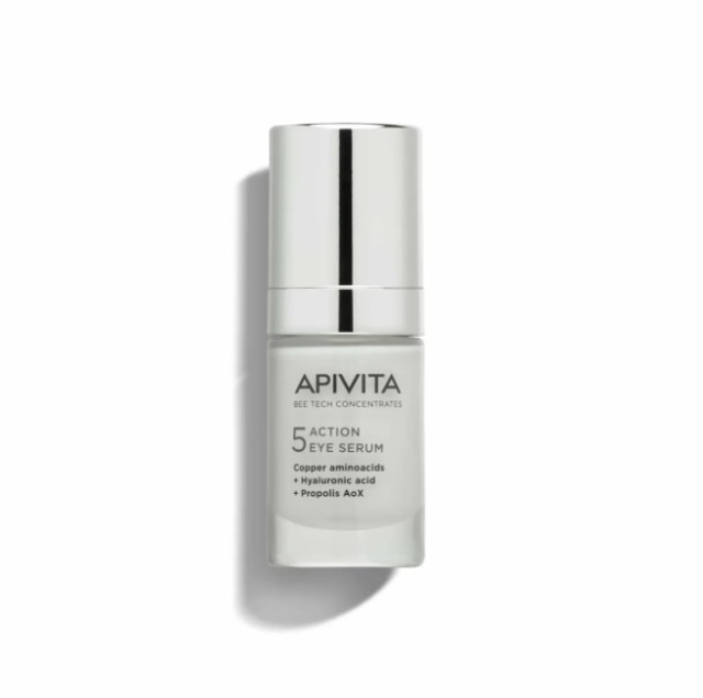 Apivita 5 Action Eye Serum Αντιρυτιδικός Συσφικτικός & Ενυδατικός Ορός Ματιών 15ml