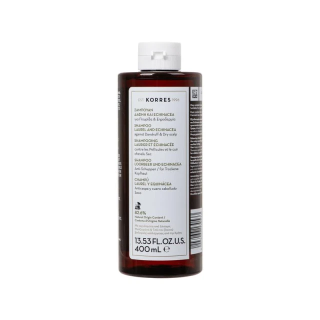 Korres Σαμπουάν Δάφνη&Echinacea για Πιτυρίδα και Ξηροδερμία 400ml