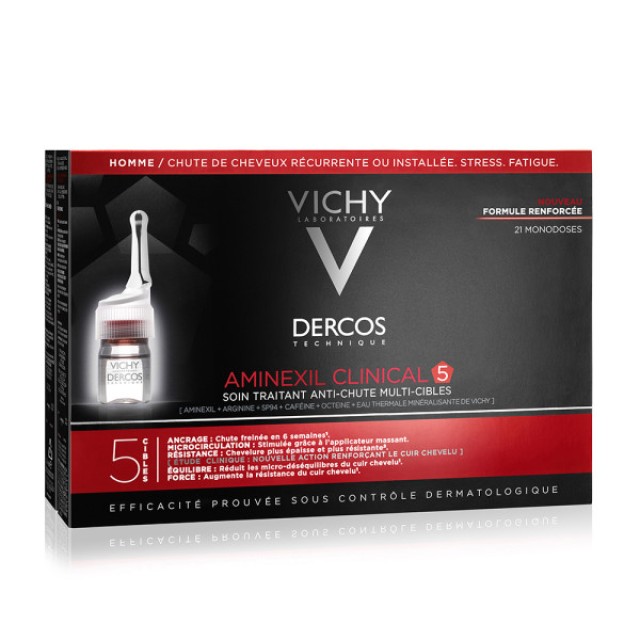 Vichy Dercos Clinical 5 Αμπούλες για Άντρες 21x6ml