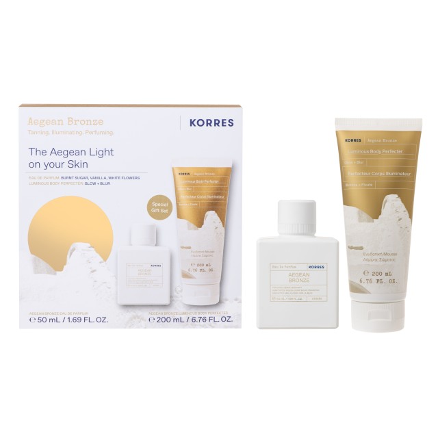 Korres Aegean Bronze Eau De Parfum 50ml & Aegean Bronze Luminous Body Perfecter 200ml Special Gift Set