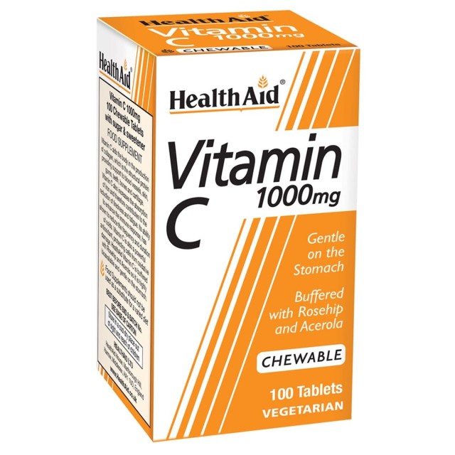 Health Aid Vitamin C 1000mg 100tabs Μασώμενα