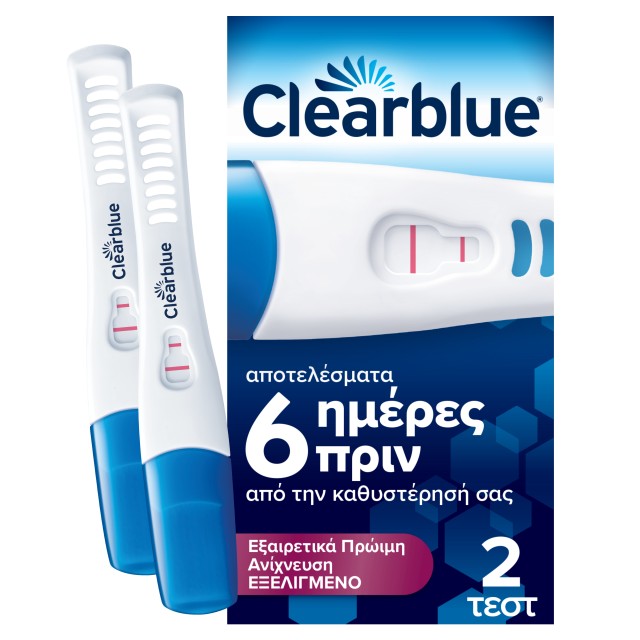 Clearblue Τεστ Εγκυμοσύνης Πρώιμη Ανίχνευση 2τμχ