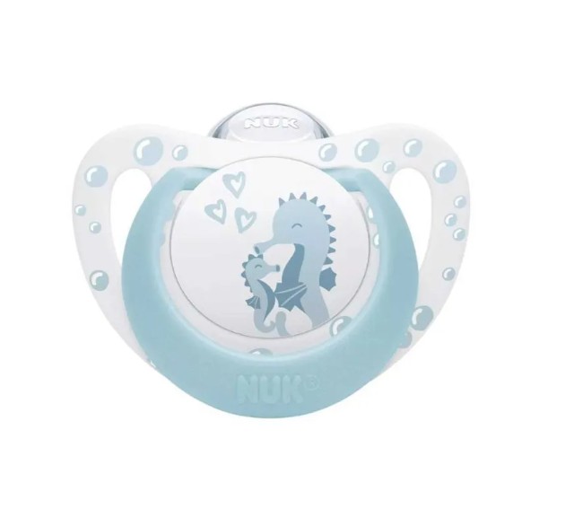NUK First Choice Πιπίλα Σιλικόνης 0-6m Μπλε