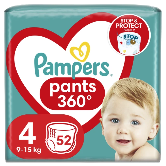 Pampers Pants No4 9-15kg Jumbo Pack 52τμχ