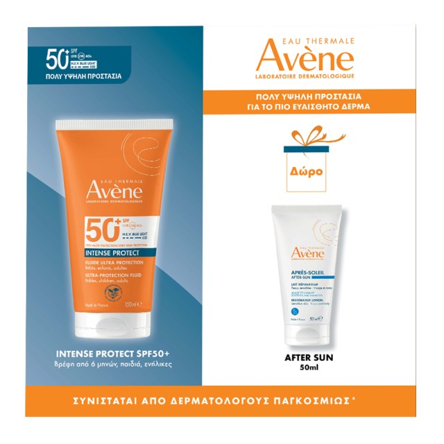Avene Intense Protect Αντηλιακό για Πρόσωπο & Σώμα SPF50 150ml Promo Pack