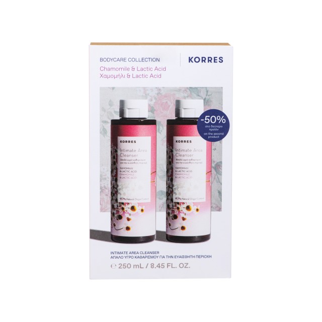 Korres Intimate Area Cleanser 2x250ml -50% στο 2ο Προϊόν