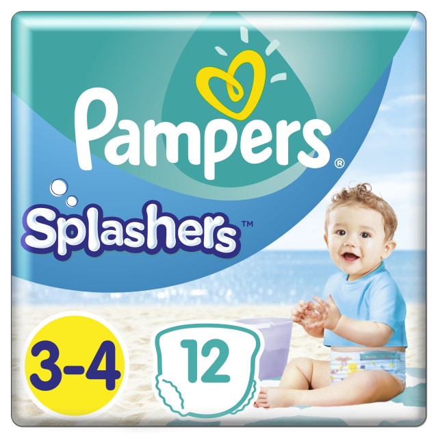 Pampers Splashers Πάνες No3-4 (6-11kg) 12τμχ