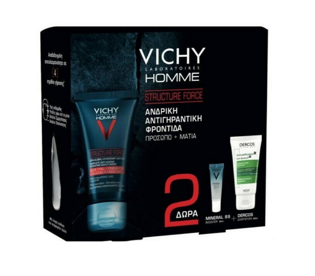 Vichy Set Structure Force + Δώρο Dercos Antidandruff DS 50ml + Mineral 89 10ml