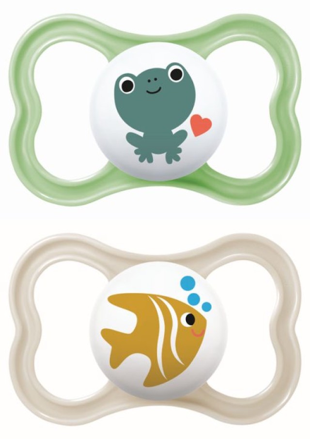 MAM Πιπίλα Air Σιλικόνης 16+ Πράσινη-Μπεζ