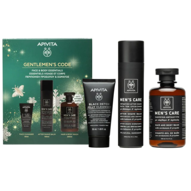 Apivita Gentlemens Code Ανδρικό Σετ Περιποίησης για Πρόσωπο & Σώμα Promo Pack