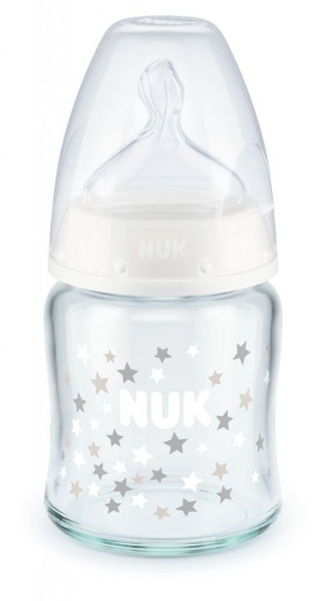 NUK First Choice Μπιμπερό Γυάλινο Λευκό 120ml 0-6m