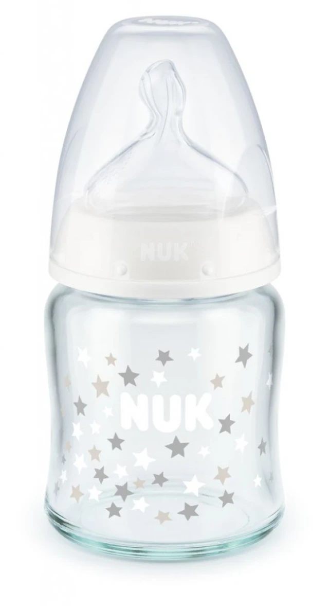 NUK First Choice Μπιμπερό Γυάλινο Λευκό 120ml 0-6m