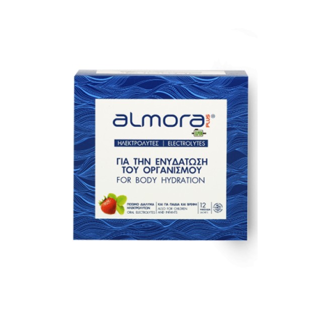 Almora Plus Ηλεκτρολύτες με Γεύση Φράουλα 12 Φακελάκια