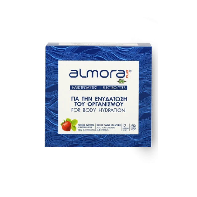 Almora Plus Ηλεκτρολύτες με Γεύση Φράουλα 12 Φακελάκια