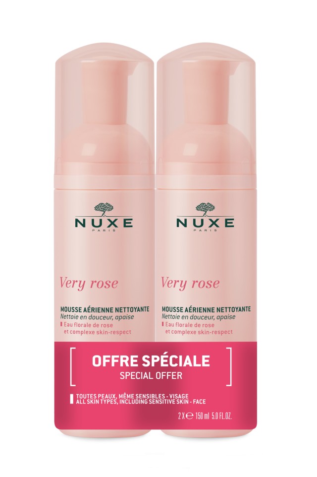 Nuxe Very Rose Αφρός Καθαρισμού 2x150ml